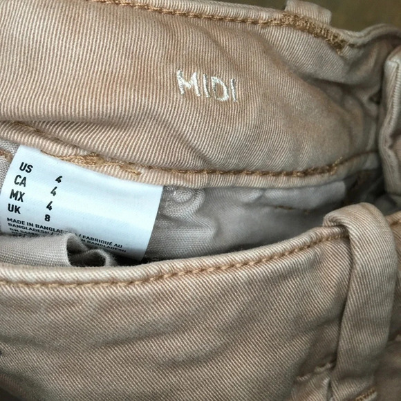 American Eagle Outfitters MIDI Twill Shorts Dusty Rose Women’s Size 4 - Picture 7 of 7